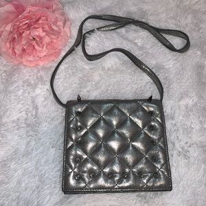 BCBGeneration platinum silver crossbody bag